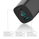 QGeeM QG-CHGAN01 65W 3 In 1 Gallium Nitride PD3.0 Charger, Style: UK Plug (White)