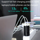 QGeeM QG-CHGAN01 65W 3 In 1 Gallium Nitride PD3.0 Charger, Style: UK Plug (White)