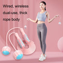 2 PCS Fitness Fat Burning Rope Skipping Student Training Rope, Style: Small Ball Type (Pink)