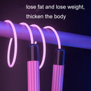 Sports Fitness LED Light Adjustable Skipping Rope(Blue)
