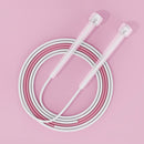 2 PCS Children Speed Skipping Sports Rope, Style: 2 Sections 2.4m (White Pink)
