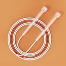 2 PCS Children Speed Skipping Sports Rope, Style: 2 Sections 2.4m (White Orange)
