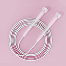 2 PCS Children Speed Skipping Sports Rope, Style: 3 Sections 2.4m (White Pink)