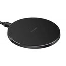15W Metal Round Wireless Charger Smart Fast Charge(Black + Black Surface)