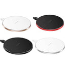 15W Metal Round Wireless Charger Smart Fast Charge(Black + Black Surface)