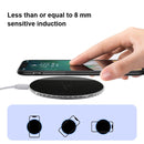 15W Smart Aperture Round Desktop Glowing Wireless Charger(Black)