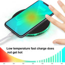 15W Smart Aperture Round Desktop Glowing Wireless Charger(Black)