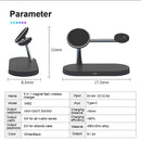 X452 3 in 1 Multifunctional 15W Wireless Charger with Night Light Function(Black)