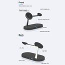 X452 3 in 1 Multifunctional 15W Wireless Charger with Night Light Function(Black)
