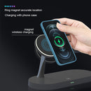 X452 3 in 1 Multifunctional 15W Wireless Charger with Night Light Function(Black)