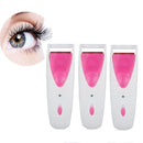 3 PCS Electric Eyelash Curler Heating Styling Electric Eyelash Curler(Red)