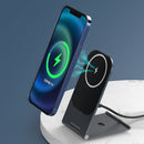 Y56 15W Folding Magnetic Wireless Charging Stand for iPhone 12 and Above(Black)