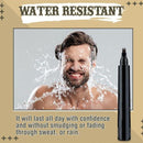 3 Sets Waterproof Beard Filler Beard Styling Pen(Black)
