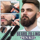 3 Sets Waterproof Beard Filler Beard Styling Pen(Dark Brown)