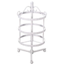 Iron Art Round Three Layers 72 Holes Jewelry Rack(White)