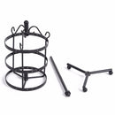 Iron Art Round Three Layers 72 Holes Jewelry Rack(White)