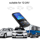 BC43 Large Screen Display Car Handsfree Phone Bluetooth MP3 Player Smart Fast Charger(Black)