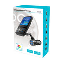 BC43 Large Screen Display Car Handsfree Phone Bluetooth MP3 Player Smart Fast Charger(Black)
