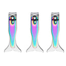 3 PCS Small Color Titanium Nail Clipper Gradient Mermaid Handle Nail Clipper Nail Art Tool