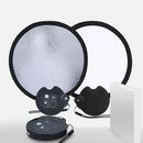 30cm Double-sided Beauty Photo Live Broadcast Fill Light Board with Storage Box(Silver White )