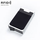RFID Aluminum Alloy Anti-Degaussing Coin Card Holder(Silver Black)