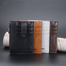 BAELLERRY K9149 Multi-Card Buckle Zip Coin Pocket Thin Card Holder(Coffee)