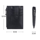 BAELLERRY K9149 Multi-Card Buckle Zip Coin Pocket Thin Card Holder(Coffee)