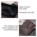 BAELLERRY K9149 Multi-Card Buckle Zip Coin Pocket Thin Card Holder(Black)