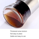 4 PCS Stainless Steel Glass Oil Bottle Kitchen Pressed Seasoning Bottle, Capacity: 300ml