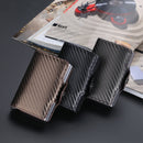 Baellerry K9172 RFID Double Aluminum Box Card Holder Automatic Pop-up Card Holder(Coffee)