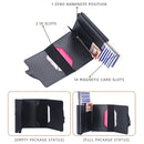 Baellerry K9172 RFID Double Aluminum Box Card Holder Automatic Pop-up Card Holder(Brown)