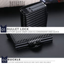 Baellerry K9172 RFID Double Aluminum Box Card Holder Automatic Pop-up Card Holder(Coffee)