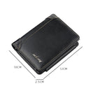 Baellerry D9159 Men Short Tri-Fold Zip Coin Purse Thin Card Holder(Brown)