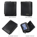 Baellerry D9159 Men Short Tri-Fold Zip Coin Purse Thin Card Holder(Brown)