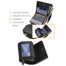 Baellerry D9159 Men Short Tri-Fold Zip Coin Purse Thin Card Holder(Brown)
