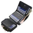 Baellerry D9159 Men Short Tri-Fold Zip Coin Purse Thin Card Holder(Brown)
