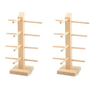 2 PCS Log Glasses Display Storage Rack 1 Row 4 Pairs