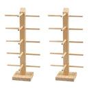 2 PCS Log Glasses Display Storage Rack 1 Row 5 Pairs