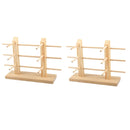 2 PCS Log Glasses Display Storage Rack 2 Row 6 Pairs