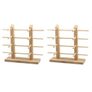 2 PCS Log Glasses Display Storage Rack 2 Row 8 Pairs