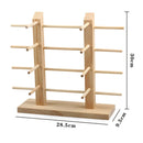 2 PCS Log Glasses Display Storage Rack 2 Row 8 Pairs