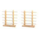2 PCS Log Glasses Display Storage Rack 2 Row 10 Pairs