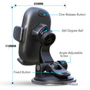 Car Navigation Rack Car Suction Cup Outlet Multi-Function Mobile Phone Frame(H6-S01 Black)