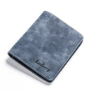 Baellerry BLR1152 Men Short Wallet Vintage Frosted Two Fold Wallet(Blue Vertical)
