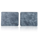 Baellerry BLR1152 Men Short Wallet Vintage Frosted Two Fold Wallet(Coffee Vertical)