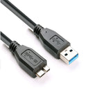 USB 3.0 Male To Micro USB HDD Data Cord For External Mobile HDD,Cable Length:1.8m(Black)