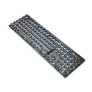 LANGTU L1 104 Keys USB Home Office Film Luminous Wired Keyboard, Cable Length:1.6m(White Light Black)