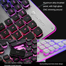 LANGTU L1 104 Keys USB Home Office Film Luminous Wired Keyboard, Cable Length:1.6m(Ice Blue Light Silver white)