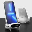 M111 15W Desktop Vertical Loudspeaker Wireless Charging Stand for 4.5-11 Inch Mobile Phone Tablet(White)