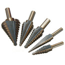 Pagoda Drill Bit High Speed ??Steel Opener Triangle Handle Stairs Drill Bit(5 In 1 Boxed)